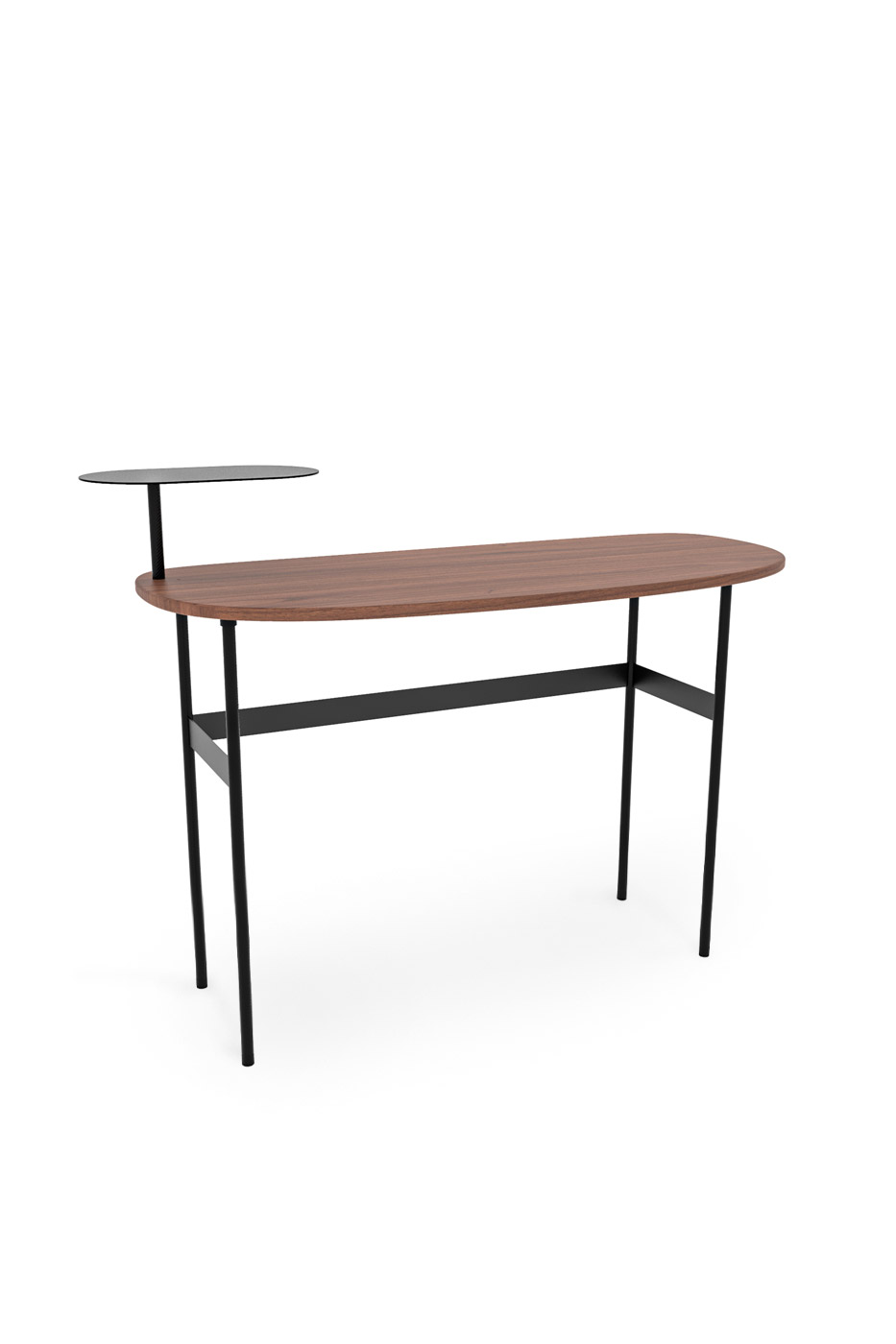 Antoinette desk solid Walnut and carbon